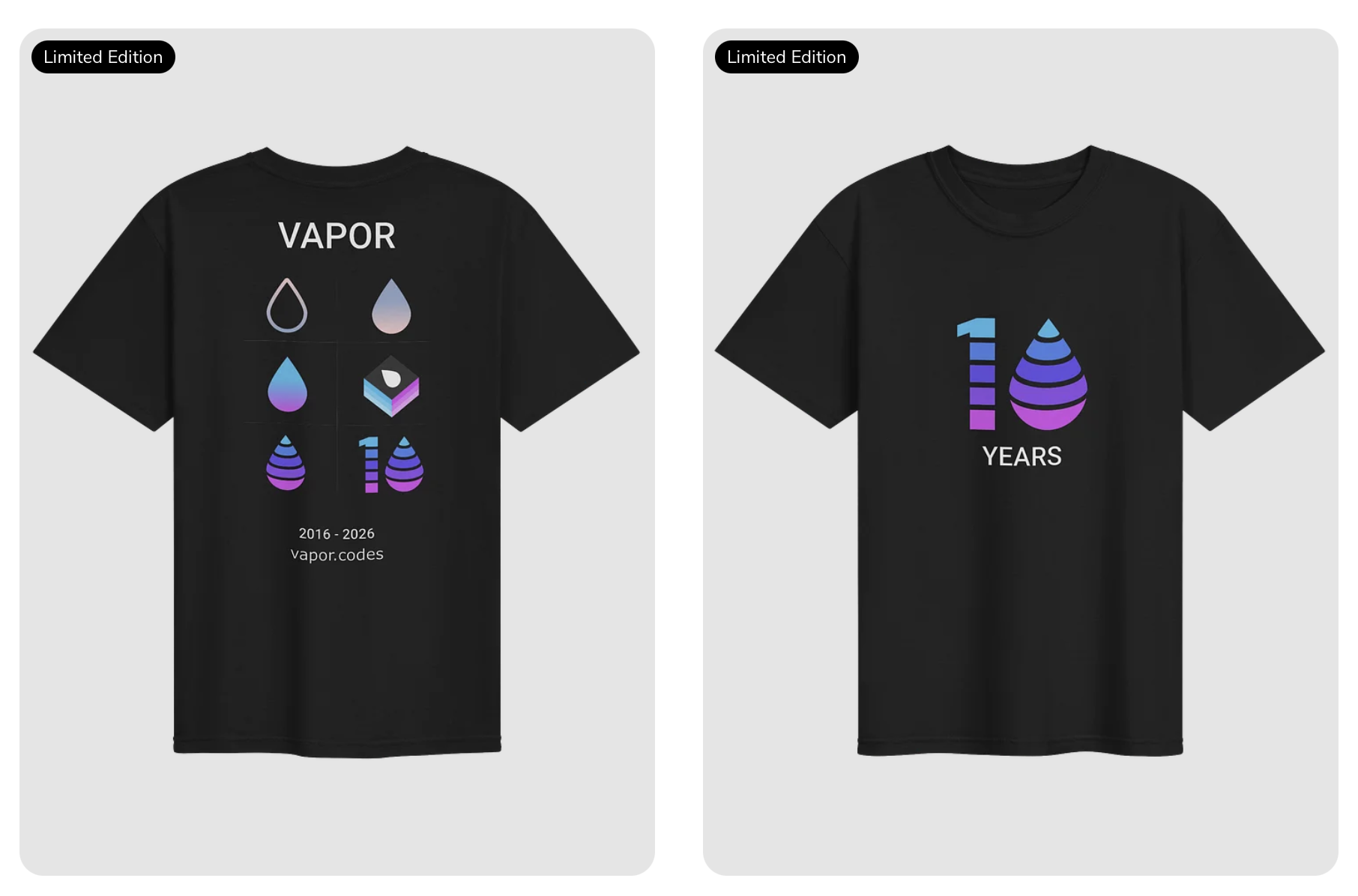 Vapor Anniversary Merch T-shirts on sale now
